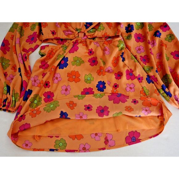 Show Me Your MuMu Sz Small Poppin Poppy Go Out Cut Out Mini Dress $168 - Picture 7 of 9